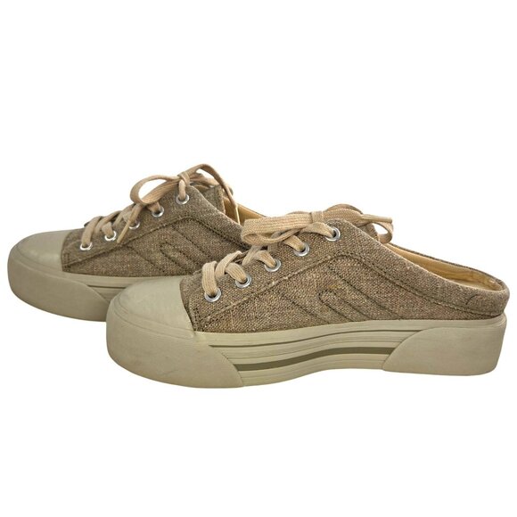 Keds Beige Canvas Mule Sneakers Size 8.5 US Womens Casual Shoes - Picture 3 of 8